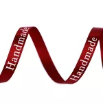 Hand made feliratos 9mm széles szatén szalag több színben