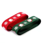 Karácsonyi ripsz szalag: Piros a. Télapós 24 mm széles