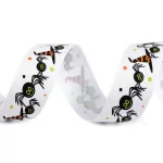 Ripsz szalag Halloweenes mintákkal 25 mm-es