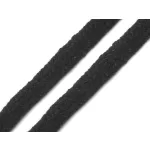 Pamut lapos zsinór (10 mm széles): Fekete