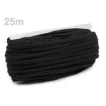 Pamut lapos zsinór (10 mm széles): Fekete