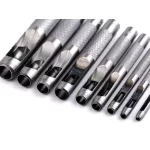 Edzett fém lyukasztó készlet (9 méret) szettben