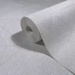Naomi: Modern gyöngyházfehér geometriai mintás (mosható) vlies alapon hab felületű tapéta