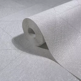   Naomi: Modern gyöngyházfehér geometriai mintás (mosható) vlies alapon hab felületű tapéta