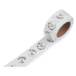 Papír öntapadós ragasztó TÖBB FAJTA Handmade with love, thank you Ø25 mm