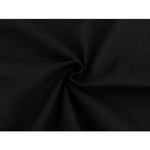 Fekete vastag prémium molinó (textil, nyers vászon) 195 gramm/m² méteráru (#32)