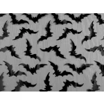 Halloween denevér mintás sifon anyag: FEKETE