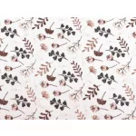 0,5 m EGYBEN KÉRHETŐ Fehér-barna termés-leveles mintás tetra pelenka 80 cm széles