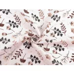 0,5 m EGYBEN KÉRHETŐ Fehér-barna termés-leveles mintás tetra pelenka 80 cm széles