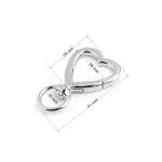 Szívecske fém karabiner forgós fejjel (1 cm-es) több színben