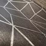 Metálos kollekció Speciel FX2: Antracit geometrikus háló mintás (mosható) vlies-vinyl tapéta