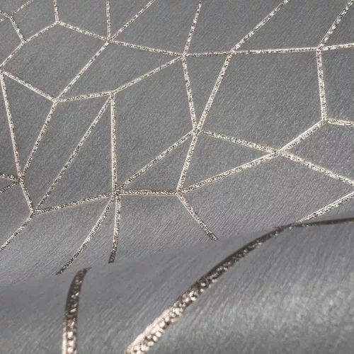 Metálos kollekció Speciel FX2: Égszínkék geometrikus háló mintás (mosható) vlies-vinyl tapéta