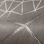 Metálos kollekció Speciel FX2: Melegszürke geometrikus háló mintás (mosható) vlies-vinyl tapéta