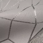 Metálos kollekció Speciel FX2: Szaténfényű geometrikus háló mintás (mosható) vlies-vinyl tapéta