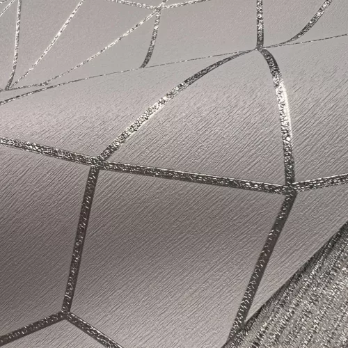 Metálos kollekció Speciel FX2: Szaténfényű geometrikus háló mintás (mosható) vlies-vinyl tapéta