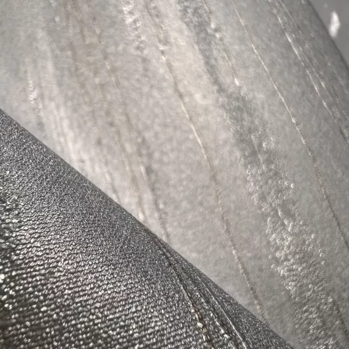 Metálos kollekció Speciel FX2: Gyöngyszürke-ezüst arany erezetcsíkos (mosható) vlies-vinyl tapéta