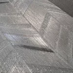 Metálos kollekció Speciel FX2: Ezüstös halszálka-chevron mintás (mosható) vlies-vinyl tapéta