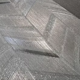   Metálos kollekció Speciel FX2: Ezüstös halszálka-chevron mintás (mosható) vlies-vinyl tapéta