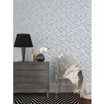 Metálos kollekció Speciel FX2: Ezüstös halszálka-chevron mintás (mosható) vlies-vinyl tapéta