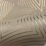 Metálos kollekció Speciel FX2: Krém-arany geometrikus ívmintás (mosható) vlies-vinyl tapéta