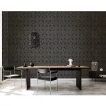 Metálos kollekció Speciel FX2: Antracit-ezüst geometrikus sugárjáték mintás (mosható) vlies-vinyl tapéta