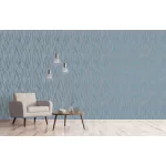 Metálos kollekció Speciel FX2: Kék alapon türkizes-metál finom ívhullámos (mosható) vlies-vinyl tapéta