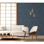 Metálos kollekció Speciel FX2: Éjkék-arany geometrikus sugárjáték mintás (mosható) vlies-vinyl tapéta