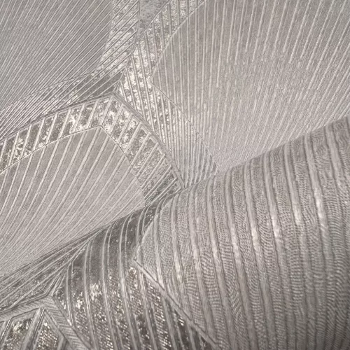 Metálos kollekció Speciel FX2: Gyöngyszürke art deco legyezőmintás (mosható) vlies-vinyl tapéta