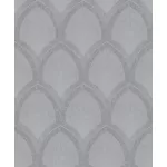 Metálos kollekció Speciel FX2: Gyöngyszürke art deco legyezőmintás (mosható) vlies-vinyl tapéta