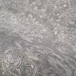 Metálos kollekció Speciel FX2: Kékesszürke-ezüstös barokk damaszt mintás (mosható) vlies-vinyl tapéta