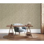 Metálos kollekció Speciel FX2: Arany-szürke barokk damaszt mintás (mosható) vlies-vinyl tapéta