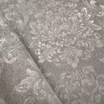 Metálos kollekció Speciel FX2: Ezüstszürke barokk damaszt mintás (mosható) vlies-vinyl tapéta