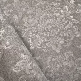   Metálos kollekció Speciel FX2: Ezüstszürke barokk damaszt mintás (mosható) vlies-vinyl tapéta