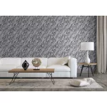 Metálos kollekció Speciel FX2: Ónix-ezüst márványerezetes (mosható) vlies-vinyl tapéta