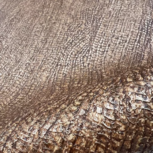 Metálos kollekció Speciel FX2: Antik réz-bronz bőrtextúrás (mosható) vlies-vinyl tapéta