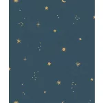 Little Dreamers: Csillagos éjkék alapon arany mintával (mosható) vlies-vinyl tapéta