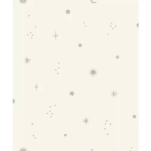 Little Dreamers: Csillagos törtfehér alapon szürke mintával (mosható) vlies-vinyl tapéta