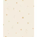 Little Dreamers: Csillagos krém alapon arany mintával (mosható) vlies-vinyl tapéta