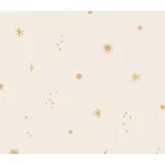 Little Dreamers: Csillagos krém alapon arany mintával (mosható) vlies-vinyl tapéta