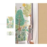 Little Dreamers: 159*280 cm-es Erdei falfestmény zöld–okker (mosható) vlies-vinyl tapéta falpanel