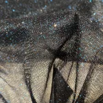 Fekete a. kék csillámos (glitter) tüll (#16)