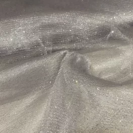 Ezüst szürke a. ezüst csillámos (glitter) tüll (#8)