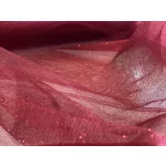Bordós-piros csillámos (glitter) tüll (#7/#6)