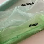 Pasztell menta csillámos (glitter) tüll #2