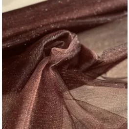 Csokibarna alapon csillámos (glitter) tüll #6
