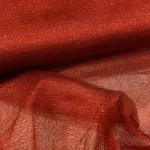 Piros csillámos (glitter) tüll (#5)