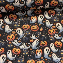 Designer vízálló szövet: Halloween mintás