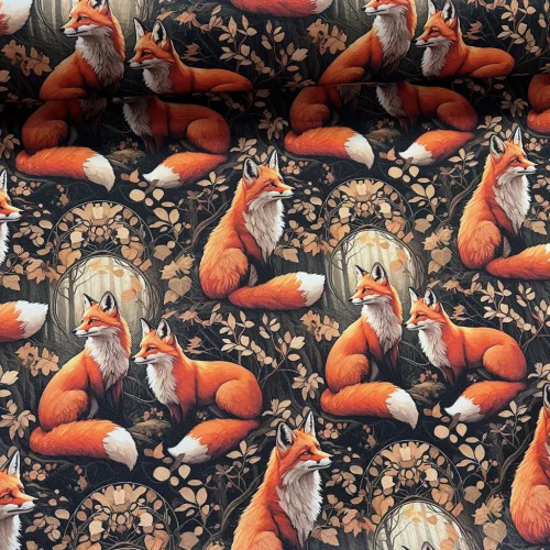 Designer vízálló szövet: Őszi rókás