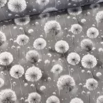 Designer vízálló szövet: Szürke alapon pitypangos