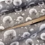Designer vízálló szövet: Szürke alapon pitypangos